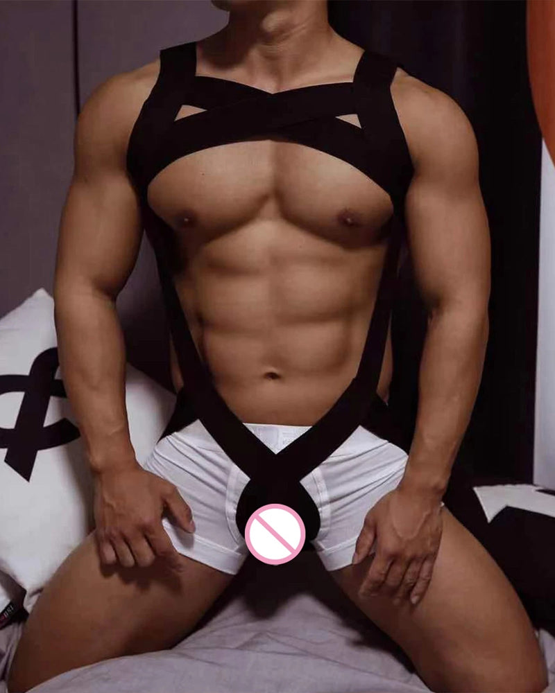 Men's Sexy Strappy Temptation Bodysuit Main image