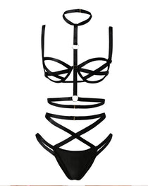 Sexy Bandage Hollow Underwear Set