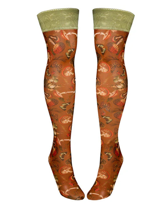 Lace-trimmed Stretch Stockings With Fun Prints