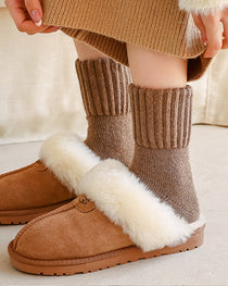 5-Pack Warm Thick Knit Soft Casual Mid-Tube Plush Socks