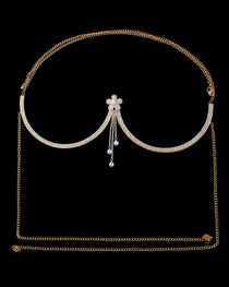 Fashion Sexy Diamond Studded Tassel Bra Necklace