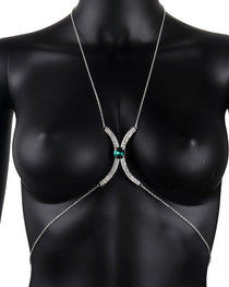 Fashion Sexy Diamond Studded Tassel Bra Necklace