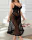 Sexy Pajamas Lace Heart Print Dress