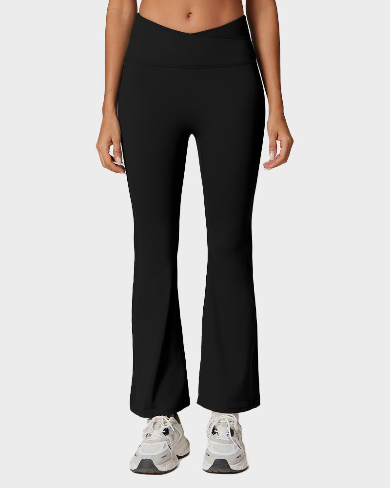 V-Cross Waist Active Flare Pants Secondary image