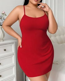Plus Size Sexy & Comfortable Cutout Lingerie Nightdress with Bow Detail