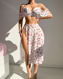 Sexy Cut-Out Mesh Lingerie Set