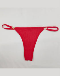 Cotton Threaded T-Pants Women's Low Waist Hip Lifting Fitness High Fork Fashionable Thong