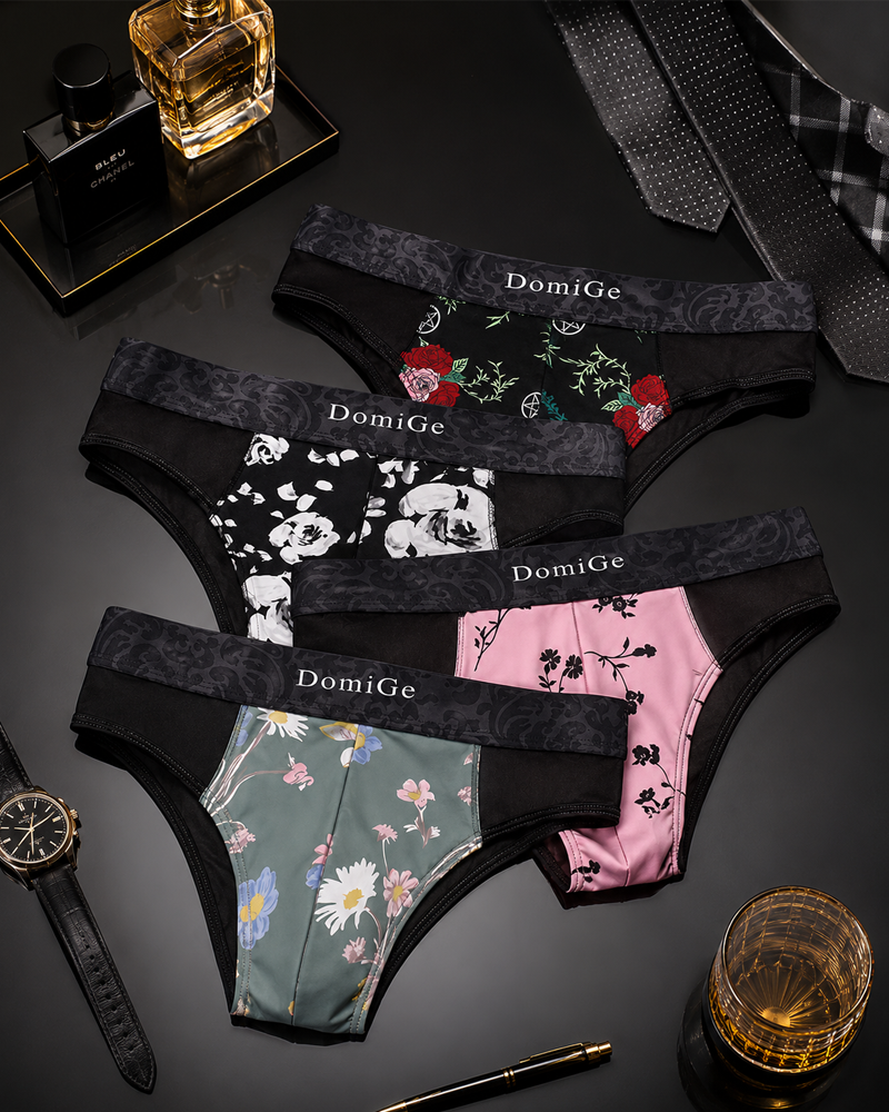 2-Pack Sexy Men's Printed Mesh Low-Rise Thongs