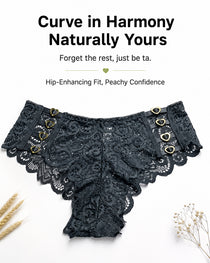 5-Pack Sexy Lace Breathable Heart Cutout Panties