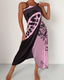 Bohemian Beach Vacation Color-Block Butterfly Beach Dress