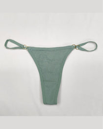 Cotton Threaded T-Pants Women's Low Waist Hip Lifting Fitness High Fork Fashionable Thong