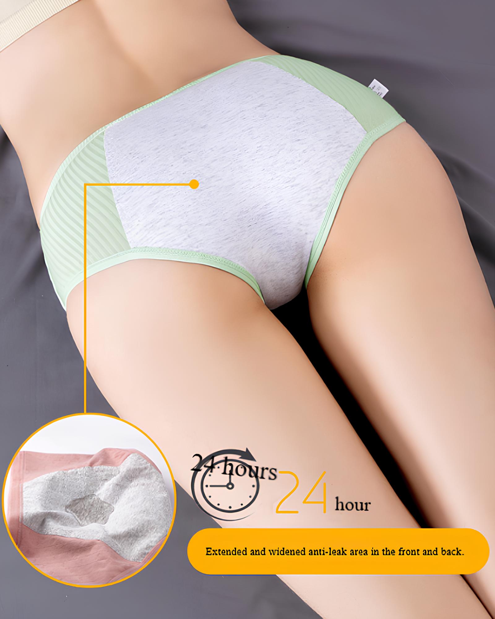 Women's Pure Cotton Menstrual Period Leak-proof Mid-high Waist Breathable Panties Secondary image