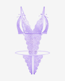 Lace Bodysuit Deep V Teddy