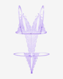 Lace Bodysuit Deep V Teddy