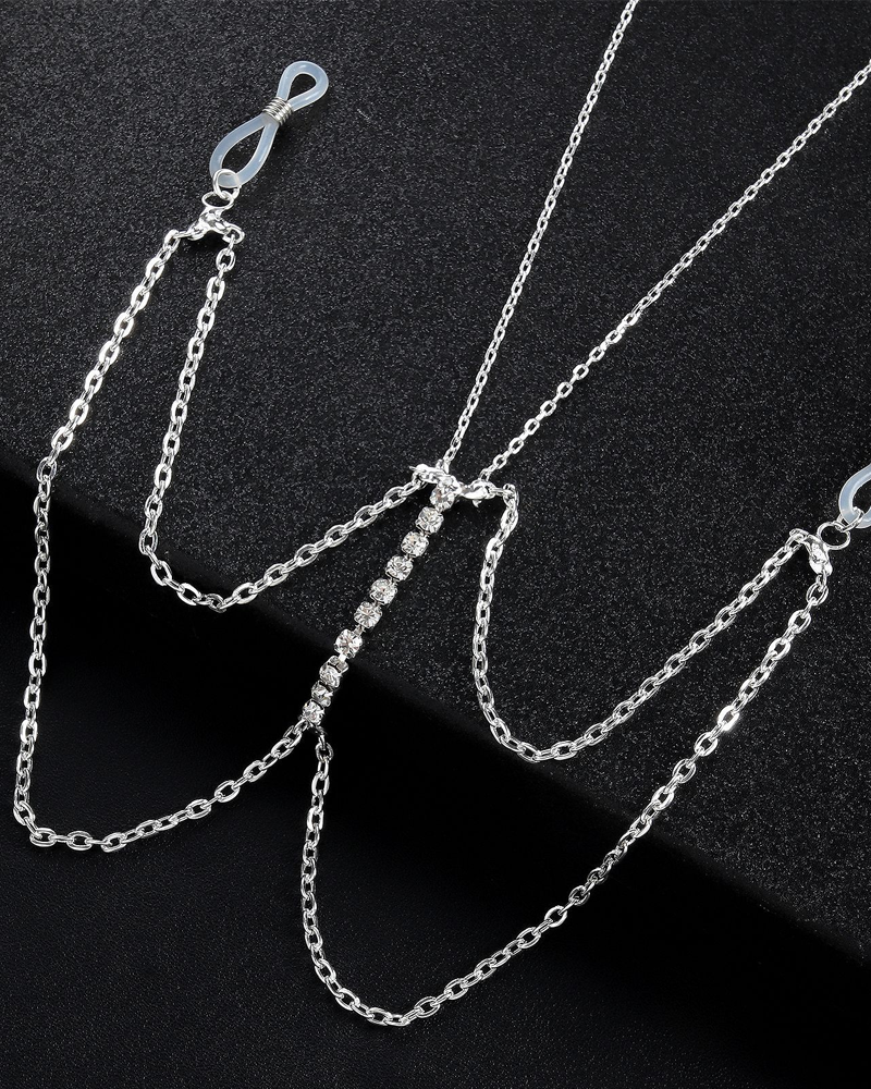 Sexy Rhinestone Metal Chain Nipple Clamps Body Chain