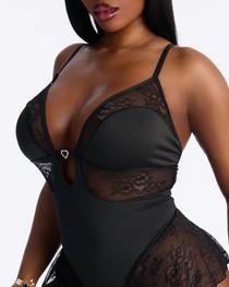 Sexy Lace Patchwork Backless Nightdress