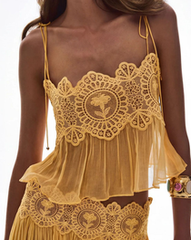 Sexy Elegant Lace & Chiffon Sheer Casual Set