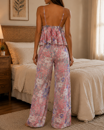 Comfortable Floral Print Camisole Pajama Set