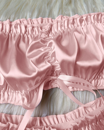 Sexy Satin Off-Shoulder Pajama Set