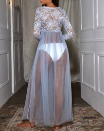 Sexy Sheer Lace Tulle Nightdress
