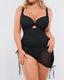 V-neck Elastic All In One Mesh Wrap Shaping Swimsuit