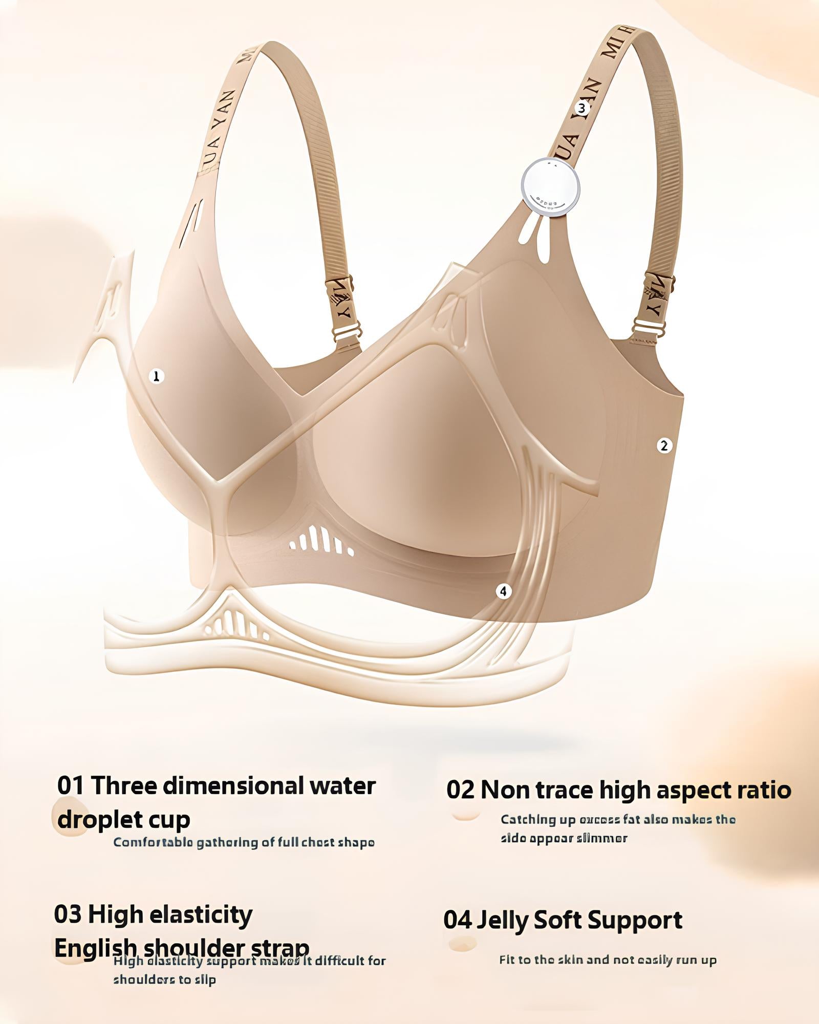 Women's Wireless Jelly Gel Seamless Push-up Bra Secondary image