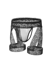 Sexy Men's Lace Thigh Strap Thong