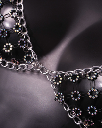 Sexy Rhinestone Chain Cutout Bikini Lingerie Set