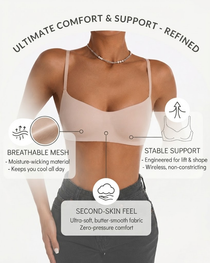 Seamless Invisible Low-Cut Non-Wired Bra