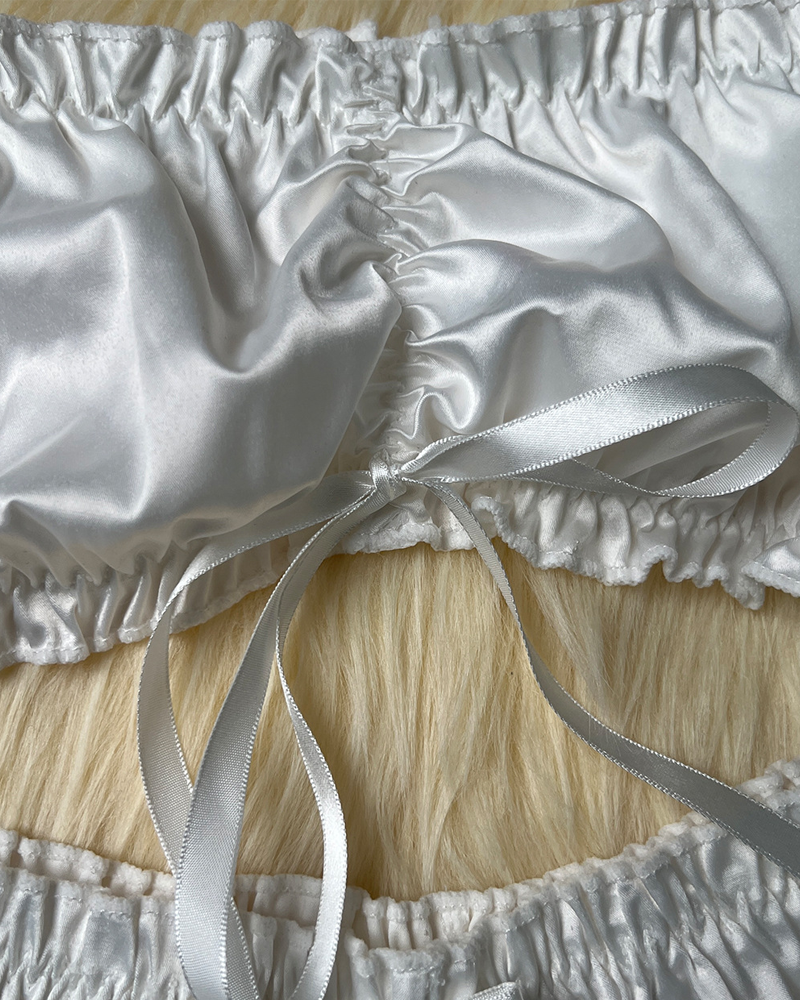 Sexy Satin Off-Shoulder Pajama Set
