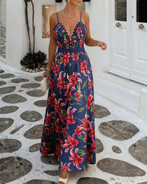 Iris Print Various Ways To Wear Swimsuit Set