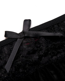 3 Piece Sets Lace Bralette, Skirt with Panty