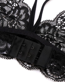 3 Piece Sets Lace Bralette, Skirt with Panty