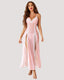 Lace Mesh Side Split Nightgowns