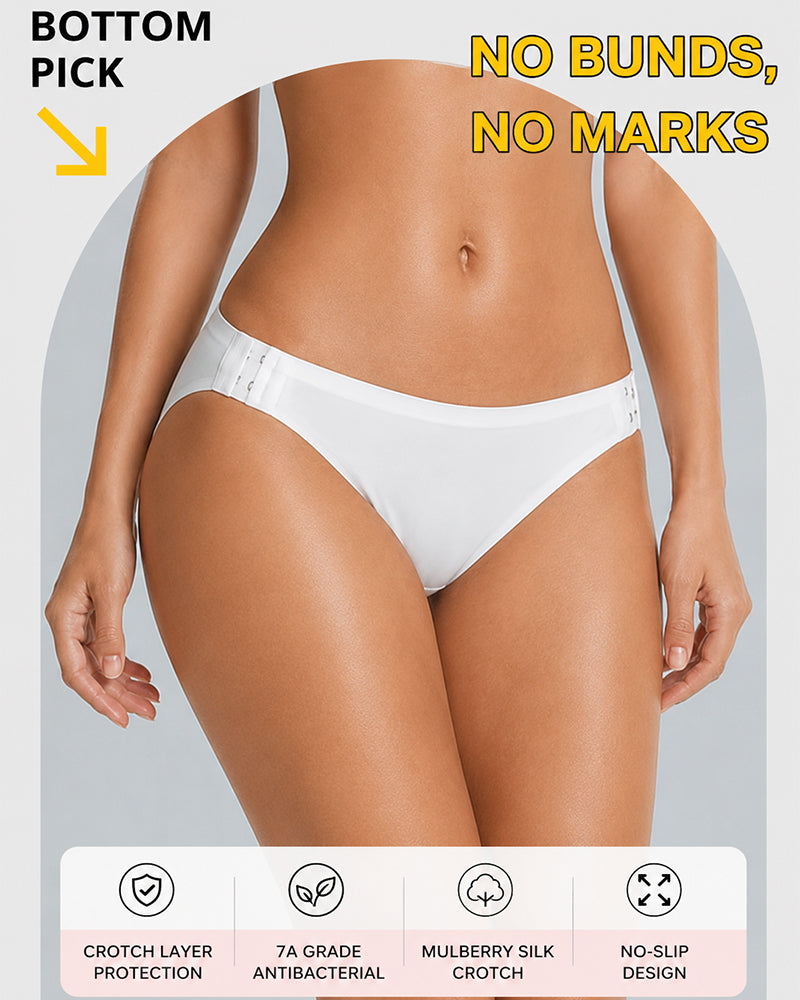Ultra-thin Seamless Side-hook No-take-off Briefs