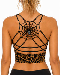 Sexy Spider Web Sleeveless Backless Tank Top