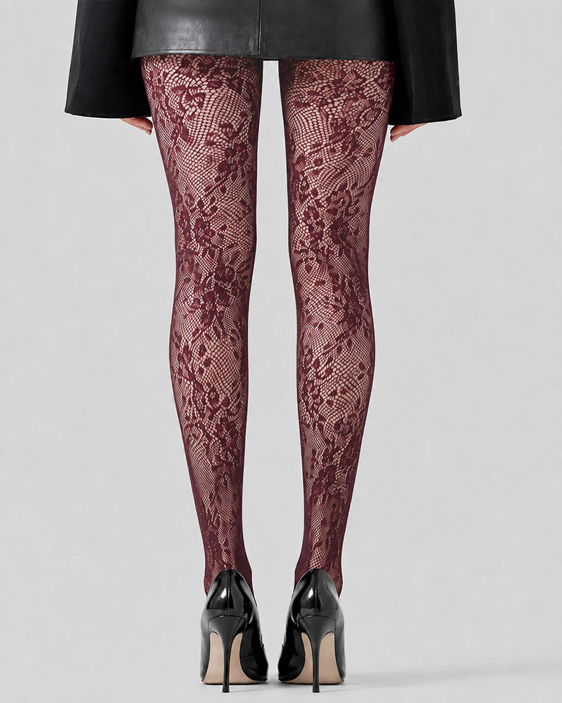 3-Pack High Stretch Fishnet Floral Lace Stockings