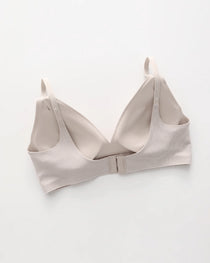 Deep V Seamless Letter Thin Straps Wire-Free Comfort Bra