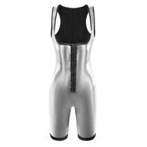 Women's Solid Zip Up Shapewear Bodysuit