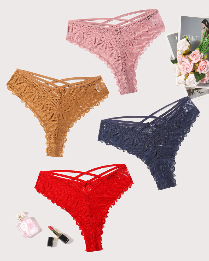 Cheeky Panties Lace Criss Cross Underwear Main image