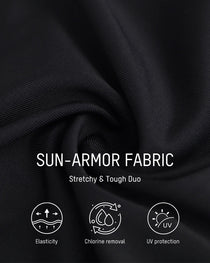 V-Neck Mesh Panel Tummy Control One-Piece Swimsuit