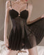 Sexy See-through Mesh Pleated Slip Nightgowns