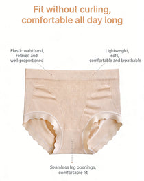Mulberry Silk Warming Temperature-sensitive 10A Antibacterial Crotch High Elasticity Seamless Hip-lifting Panties