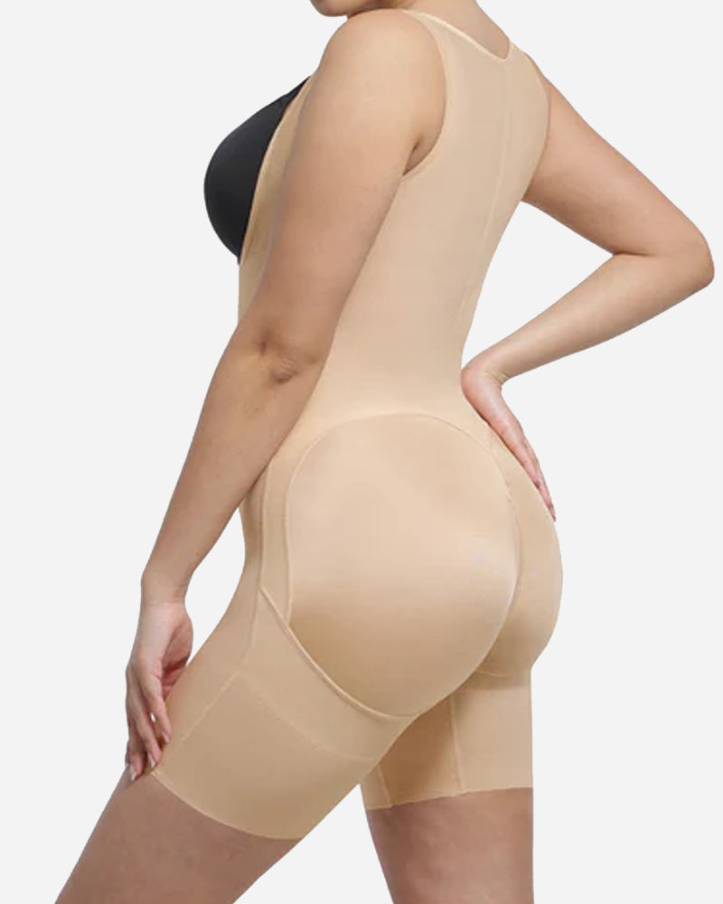 U-shaped Zipper Tummy Control Hip Lift Postpartum Body Shapewear