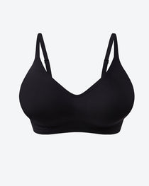 Women's V-neck Seamless Breathable Push-up Vest Bra  with Two Removable Shaping Pads