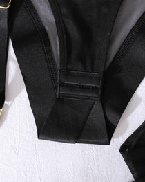 Mesh See-Through Bodysuit With Leg Stockings Sexy Lingerie Set