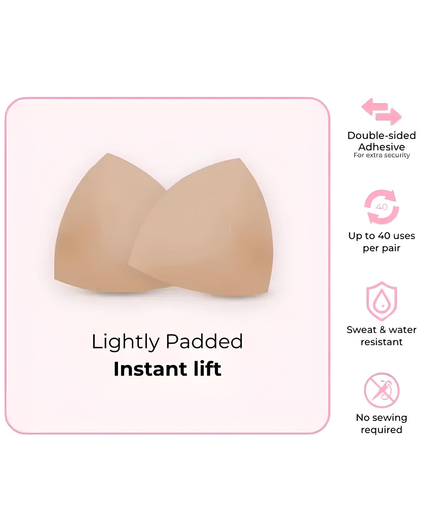 Seamless Adhesive Invisible Lifting and Gathering Breast Pads Secondary image