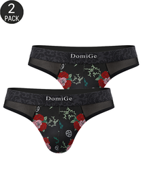 2-Pack Sexy Men's Printed Mesh Low-Rise Thongs