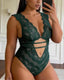 Sexy Floral Lace Cutout Bodysuit Lingerie