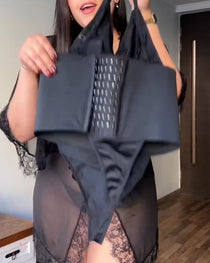 Deep V-neck Tummy Control and Back Waist Hook-eye Bodysuit